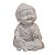 Escultura Monge Felicidade c/Terço de Pó de Mármore 15cm - Imagem 1