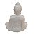 Escultura Buda Sidarta Meditação Pó de Mármore Branco 23cm - Imagem 2
