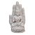 Escultura Buda Sidarta na Mão de Pó de Mármore Branco 23cm - Imagem 1