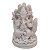 Escultura Ganesha na Mão de Pó de Mármore Branco 12cm - Imagem 1