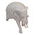 Escultura Elefante Indiano de Pó de Mármore Branco 10cm - Imagem 2