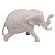 Escultura Elefante Indiano de Pó de Mármore Branco 10cm - Imagem 1