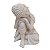 Escultura de Buda Sidarta Pensativo de Pó de Mármore Branco 17cm - Imagem 3