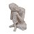 Escultura de Buda Sidarta de Pó de Mármore Branco 8cm - Imagem 3