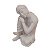 Escultura de Buda Sidarta de Pó de Mármore Branco 8cm - Imagem 1