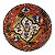 Bowl Turco Pintado de Cerâmica Laranja Estampado 12cm (Pinturas Diversas) - Imagem 1