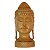 Escultura de Cabeça de Buda de Madeira Suar Redonda 15cm - Imagem 1