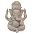 Mini Escultura Ganesha de Pó de Mármore Branca (Modelo 2) 7cm - Imagem 1