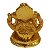 Estátua de Ganesha de Resina Dourado Base Redonda 6cm - Imagem 2