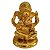 Escultura de Ganesha de Resina Dourado Base Redonda 6cm - Imagem 1