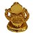Escultura de Ganesha de Resina Dourado Base Redonda 6cm - Imagem 2