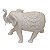 Escultura Elefante Indiano de Pó de Mármore Branco - Imagem 3