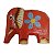 Imã Elefante de Madeira Balsa Vermelho 5cm - Imagem 1