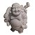 Escultura Buda Hotei com Saco da Fortuna Pó de Mármore 9cm - Imagem 1