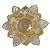 Flor de Lótus Decorativa Cristal Unitária Pequena Amarela 8cm - Imagem 1