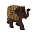 Elefante Indiano Decorativo de Madeira com Dourado 11cm - Imagem 2
