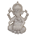 Mini Ganesha de Pó de Mármore Branco 8cm (Modelo 1) - Imagem 1