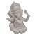 Mini Ganesha de Pó de Mármore Branco 8cm (Modelo 2) - Imagem 1