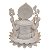 Escultura Ganesha de Pó de Mármore Branca 25cm - Imagem 2
