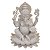 Escultura Ganesha de Pó de Mármore Branca 25cm - Imagem 1