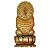 Escultura de Buda Sidarta Pintado de Madeira Colorido 13cm - Imagem 2