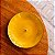 Incensário Redondo de Vidro Flor de Lótus Amarelo e Dourado 13cm - Imagem 1