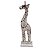 Girafa Pintada de Madeira Balsa Branca 40cm - Imagem 1