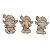 Trio de Esculturas Ganesha 10cm - Imagem 1