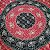 Colcha Indiana Casal Mandala 100% Algodão Preto, Branco e Vermelho - Imagem 1