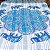Colcha Indiana com Franjas Casal Mandala Elefantes 100% Algodão Azul & Off White - Imagem 2