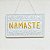 Placa Decorativa de Metal Namaste - Imagem 1