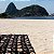 Canga de Praia com Franjas 100% Viscose Olho Grego Preta 1.60mx1.10m - Imagem 1