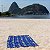 Canga de Praia com Franjas 100% Viscose Olho Grego Azul 1.60mx1.10m - Imagem 1