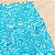 Canga de Praia com Franjas 100% Viscose Azul Turquesa & Branco 1.60mx1.10m - Imagem 1