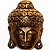Máscara Buda Sidarta Madeira Balsa Bronze Importada de Bali - Imagem 3