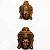 Máscara Buda Sidarta Madeira Balsa Bronze Importada de Bali - Imagem 1