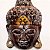 Máscara Buda Sidarta Madeira Balsa Marrom & Dourado Importada de Bali - Imagem 2