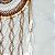 Filtro dos Sonhos Mandala Crochê Marrom & Branco 1,5m Importado de Bali - Imagem 3