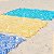 Canga de Praia com Franjas 100% Viscose Azul & Branco 1.60mx1.10m - Imagem 3
