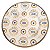 Prato de Cerâmica Olho Grego 29cm - Imagem 1