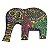Imã Pintura Dots de Madeira Balsa Elefante Tromba pra Baixo - Imagem 1