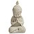 Estátua de Baby Buda de Pó de Mármore Branca Mudra Oração 26cm - Imagem 1