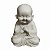Estátua de Monge Sorrindo Mudra Oração Pó de Mármore 15cm - Imagem 1