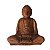 Estátua de Buda Sidarta de Madeira Suar Mudra Meditação 15cm - Imagem 1