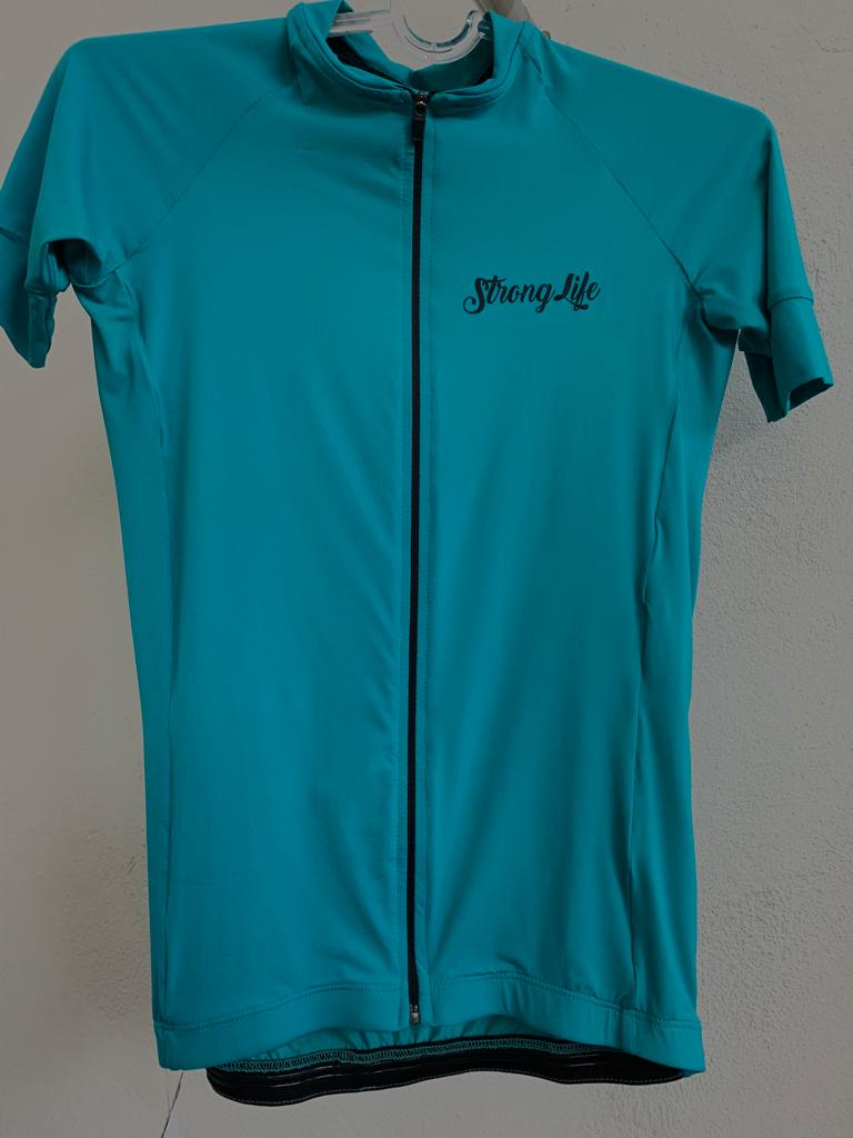 Camisa de Ciclismo Masculina Manga Curta em Poliamida Lisa UV50+, Strong Life - Imagem 5