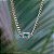 Colar choker corrente cristal verde  zircônia ouro semijoia - Imagem 3