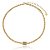 Colar choker corrente cristal azul claro  zircônia ouro semijoia - Imagem 1