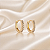 Brinco Argolinha de Segundo Furo Ouro com Zircônias Cravejadas 19A12064 - Imagem 1