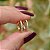 Brinco argolinha zircônia ouro semijoia 19A12065 - Imagem 3