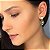 Brinco oval pedra natural abalone ouro semijoia - Imagem 2